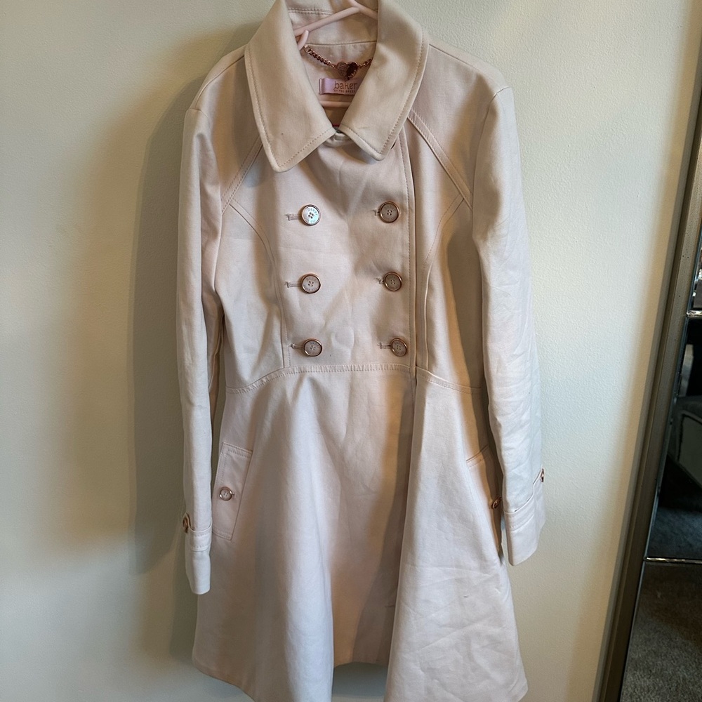 Ted Baker Girls Flared Pink Trench Coat